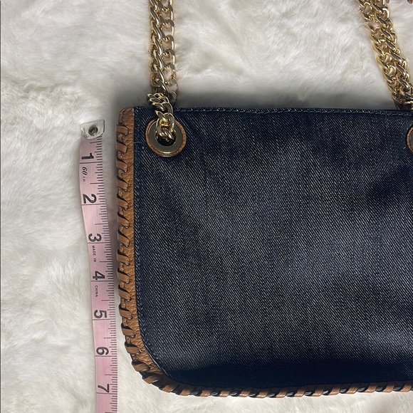 Michael Kors Denim and Tan leather Chain Shoulder/Crossbody Bag - Picture 16 of 16